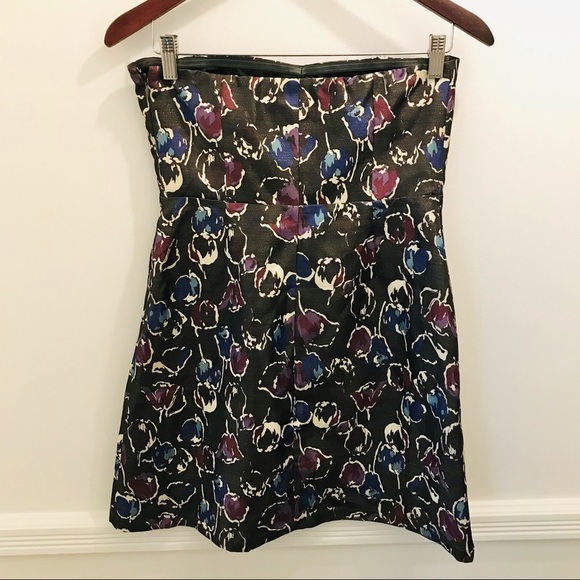 NWT American Eagle Strapless Floral Dress 6 purple - Picture 2 of 10